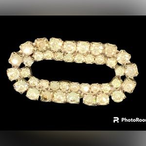 Antique Oval Rhinestone Brooch